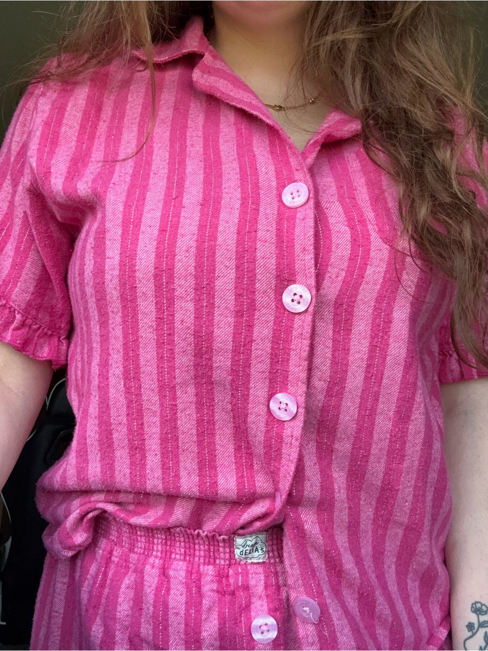 dELiA*s Hot Pink Striped Pajama Set